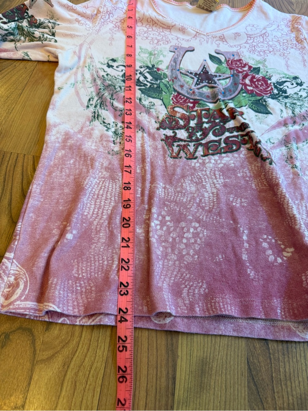 Y2K Western Rhinestone Horseshoe Tunic Katina Marie Star of the West XL - Picture 8 of 8